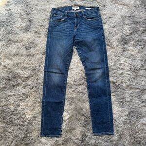 Frame Denim Garçon Slim Skinny Boyfriend Ankle Jeans Mid Rise 26 Amoroso Wash